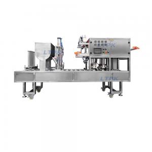 Auto cup container filling sealing machine
