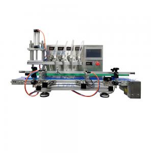 Auto desktop 4 nozzles magnetic pump liquid filling machine