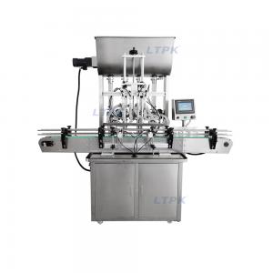 Automatic 4 nozzles pneumatic cream viscous liquid filling machine with mixing hopper