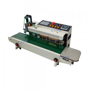 Continuous band sealer with inkjet printer