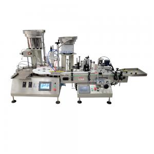Desktop rotary filling capping labeling production line