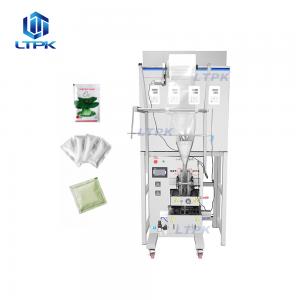 Pneumatic PLC touch screen 4 sides seal sachet bag packing machine with 200g 4 scales weighing filler 