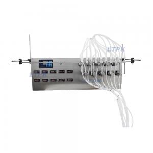 Semi auto 10 nozzles magnetic pump liquid filling machine 