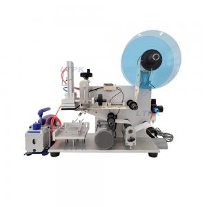 Semi auto flat surface labeliing machine for jar lid flat bottles box card carton