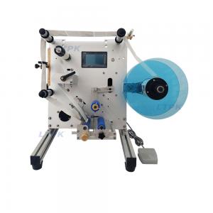 Semi auto front & back stickers double sides labeling machine for round bottles 