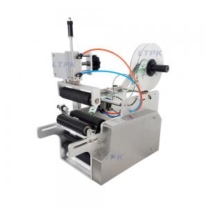 Semi auto pneumatic round bottle labeling machine